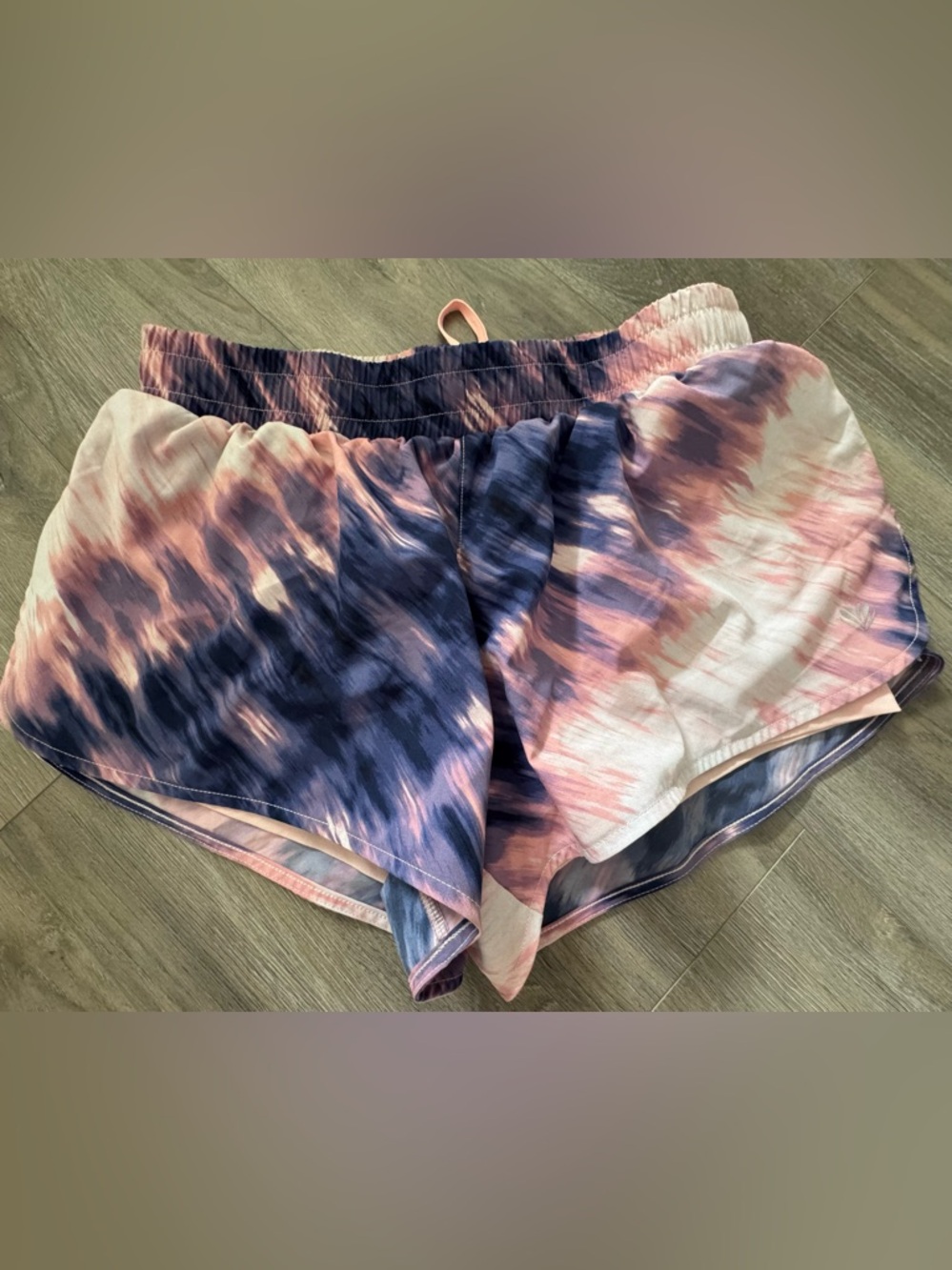 Forever 21 Pink & Navy Tie-Dye Running Shorts
